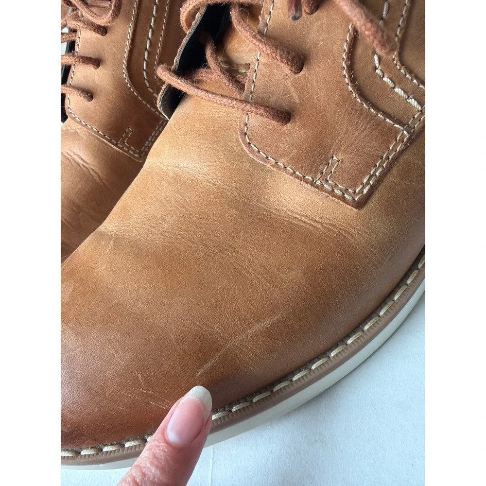 Sperry Top-Sider Mens Tan Brown Leather Oxford Shoes STS22071 Size 8.5M